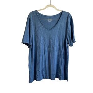 Chico’s The‎ Ultimate Short Sleeve V-Neck Tee - Light Blue - Size XL